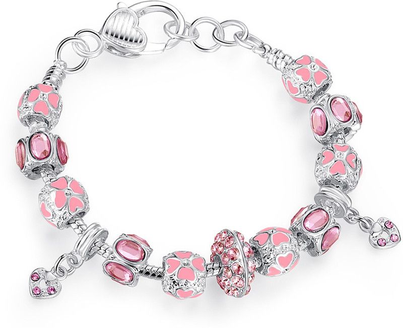 Brass Silver Charm Bracelet