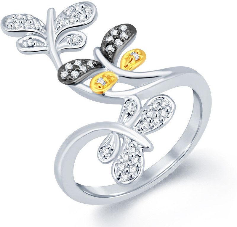 Marvelous Alloy Rhodium, Gold Plated Ring