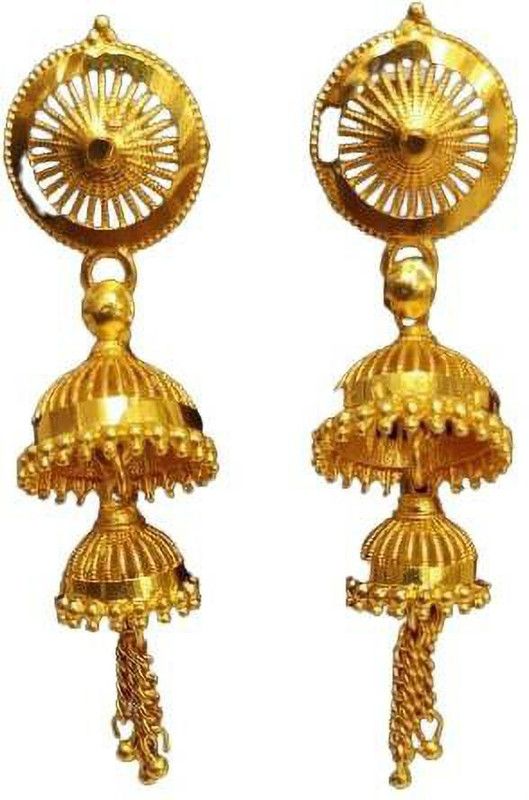jk65 Ruby Brass Jhumki Earring