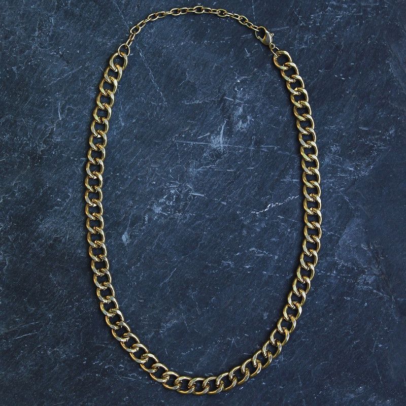 Chunky Oversized Heavy Metallic Chain Necklac Metal Chain