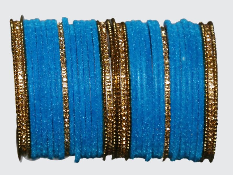 Glass Crystal Bangle Set  (Pack of 38)