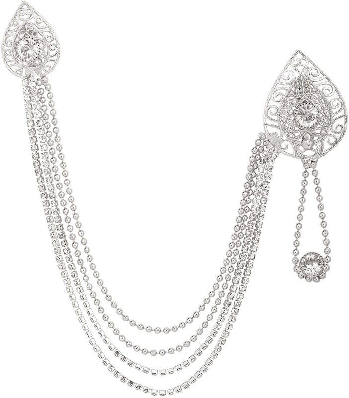 Efulgenz Brooch with Chain Brooch  (Silver)