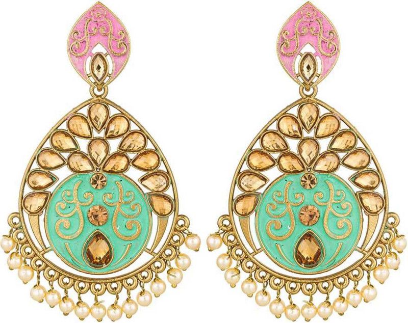 Feroza pink earrings Alloy Drops & Danglers