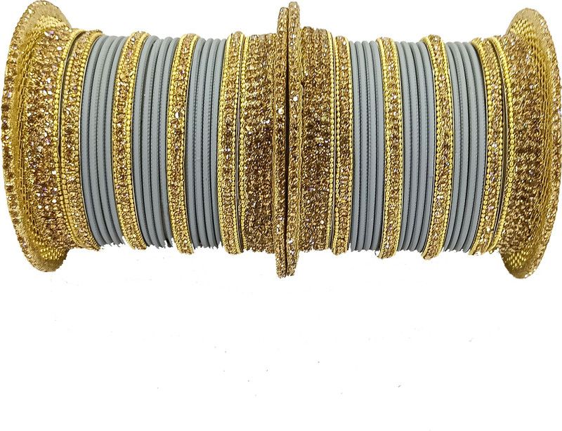 Metal Zircon Bangle Set  (Pack of 36)