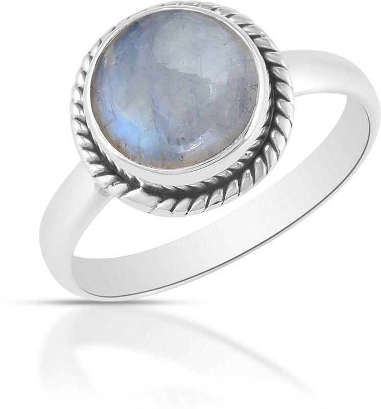 Rainbow Moonstone Gemstone 925 Sterling Silver Designer Handmade Ring For Girls & Women Silver Moonstone Silver Plated Ring