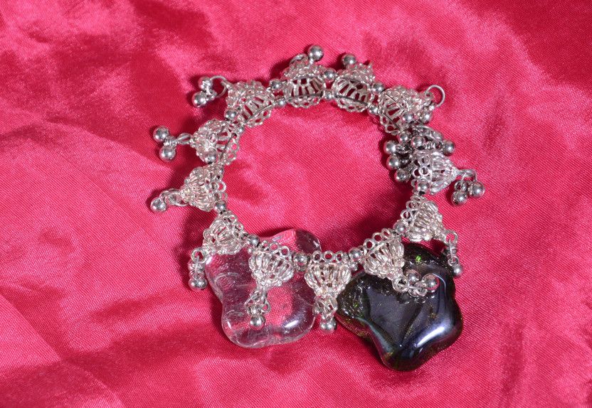 Oxidised Silver, Alloy Bracelet