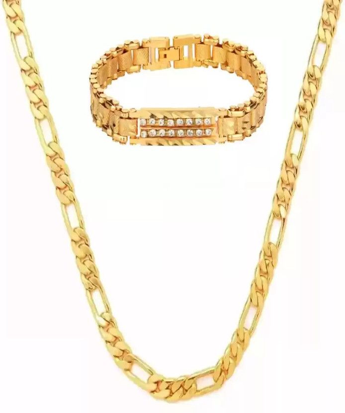Stainless Steel Rhodium Gold Jewel Set  (Pack of 1)