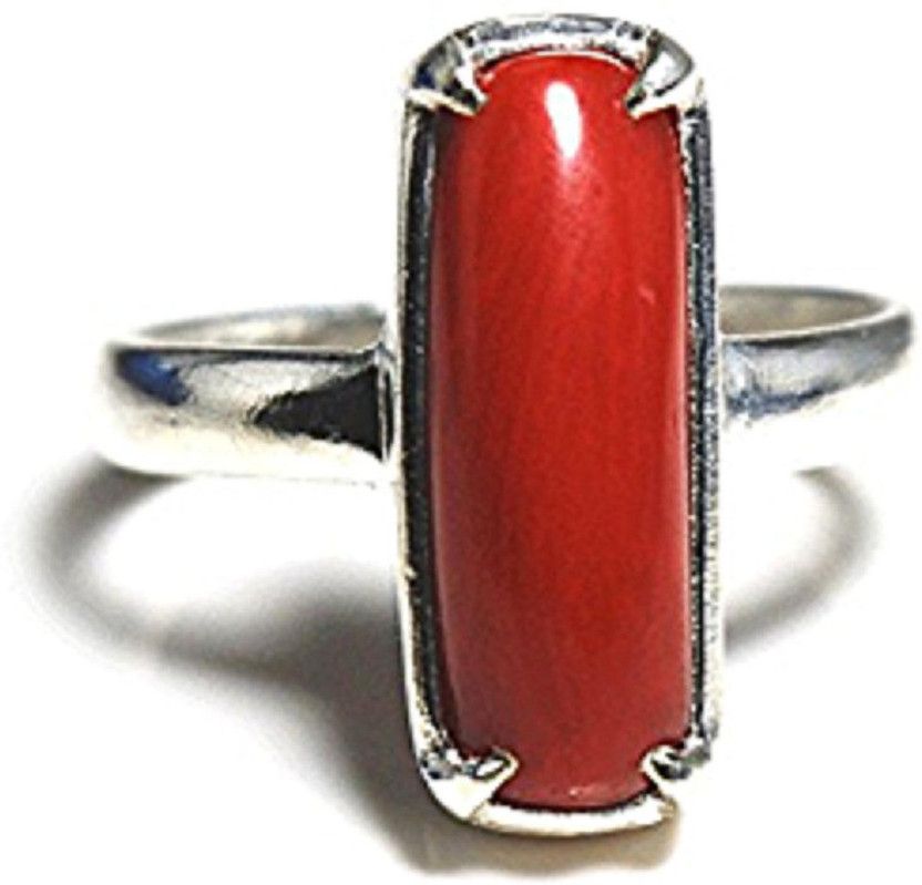 Silver Coral Silver Plated Ring