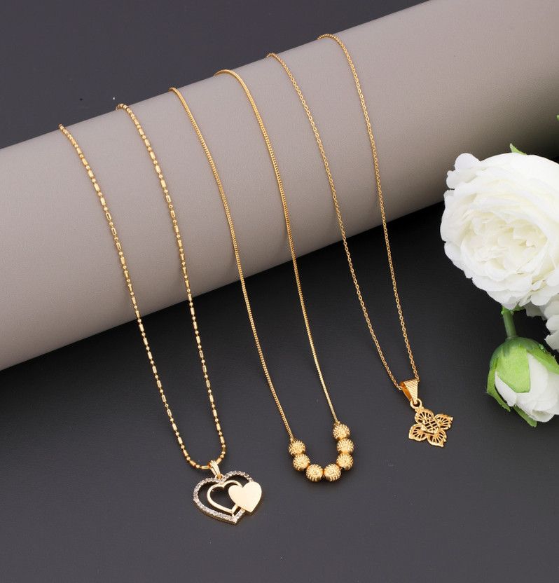 Cubic Zirconia Gold-plated Plated Metal, Alloy Chain