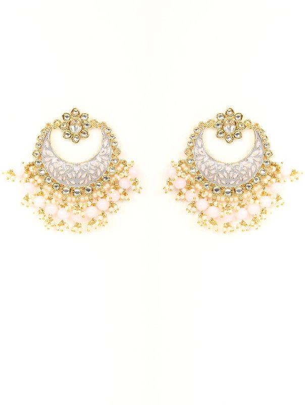 Beads Alloy Chandbali Earring