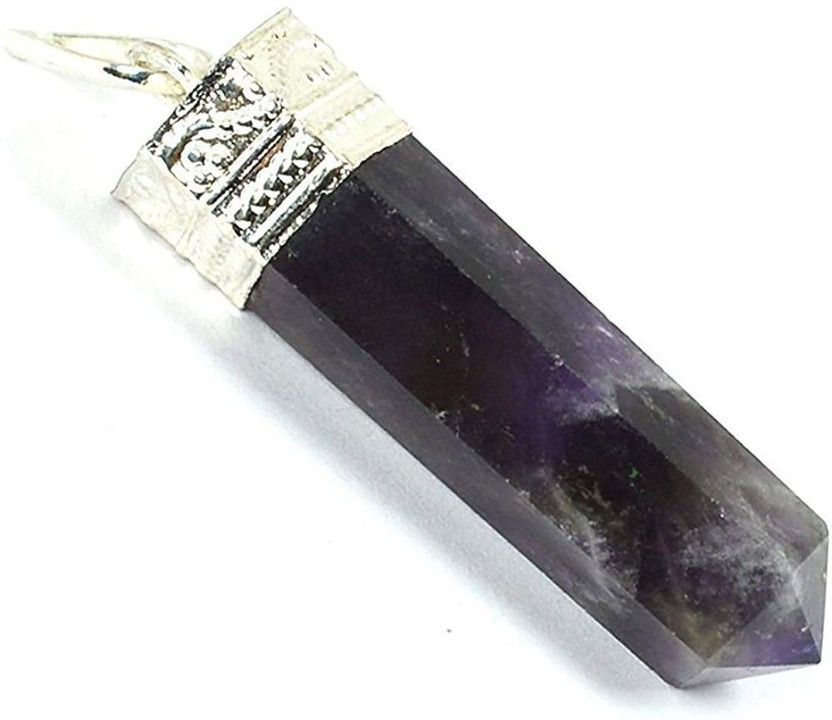 Amethyst Natural Stone Pencil Pendant Amethyst Stone Pendant