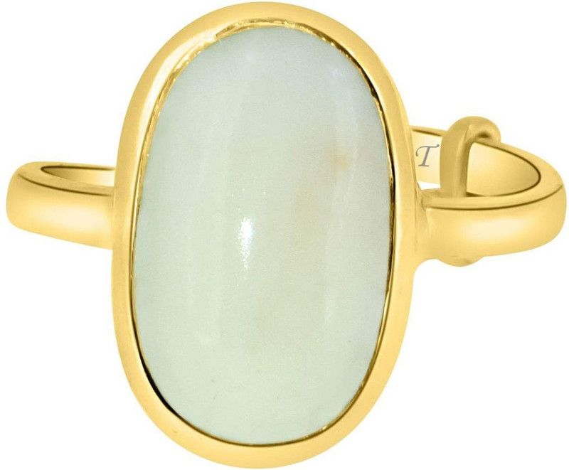 Panchdhatu White Coral Ring Natural and Certified 9.25 Ratti Moonga Adjustable Ring with Coral Astrological Gemstone for Men and Women Stone Coral Ring