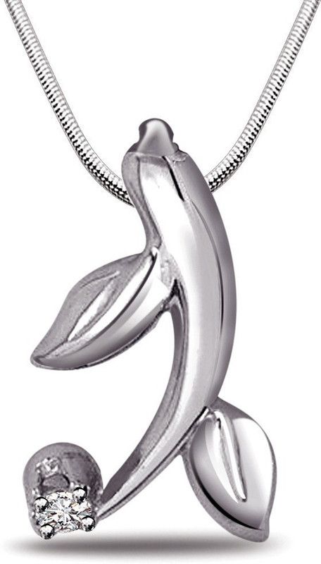 Believe In Miracles - Real Diamond & Sterling Silver Pendant with 18 IN Chain (SDP169) Sterling Silver Diamond Sterling Silver Pendant