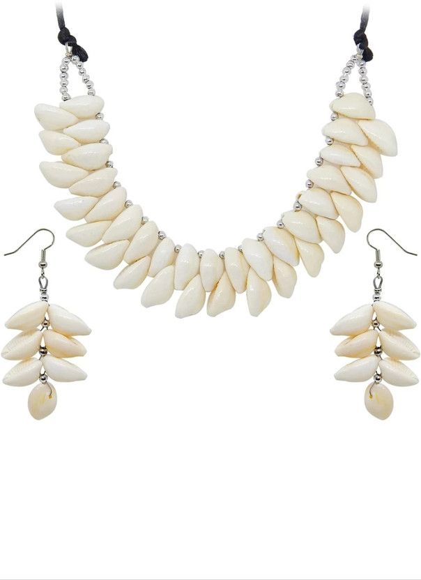 Shell White Jewel Set  (Pack of 1)
