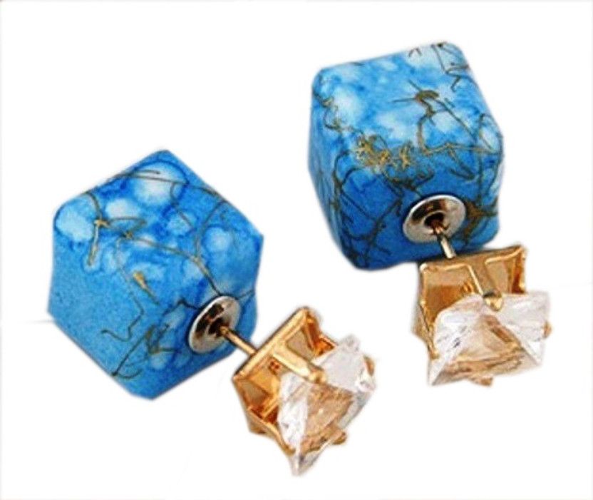 royal Cubic Zirconia Alloy Plug Earring