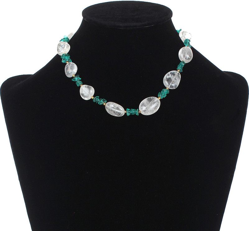 VFI-AJ/25050/Green Moonstone Stone Necklace