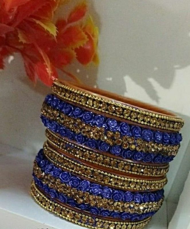 Metal Beads Bangle Set  (Pack of 6)