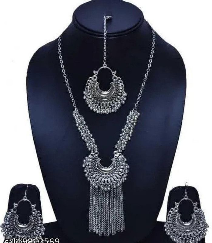 Oxidised Silver Sterling Silver Silver Jewel Set  (Pack of 1)