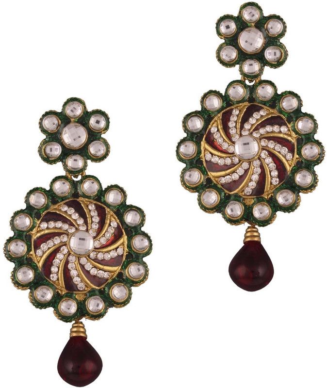 Gold Plated Cubic Zirconia Metal Drops & Danglers