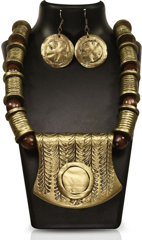 Terracotta Gold-plated Gold Jewel Set  (Pack of 1)