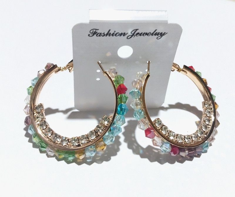 FES-2011220012 Crystal Alloy Stud Earring, Earring Set