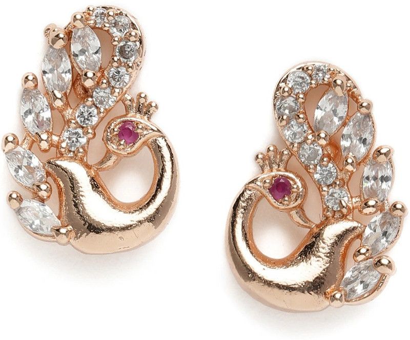 Cubic Zirconia Cubic Zirconia Brass Stud Earring