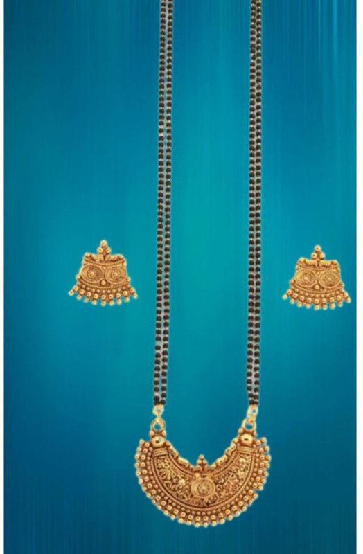Metal Jewel Set  (Black, Gold)