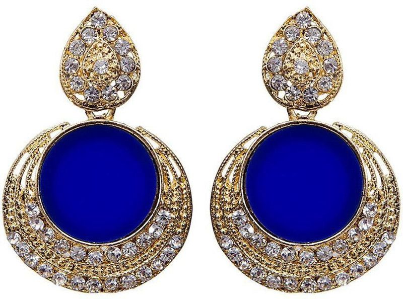 Diva Style Zircon Alloy Chandbali Earring