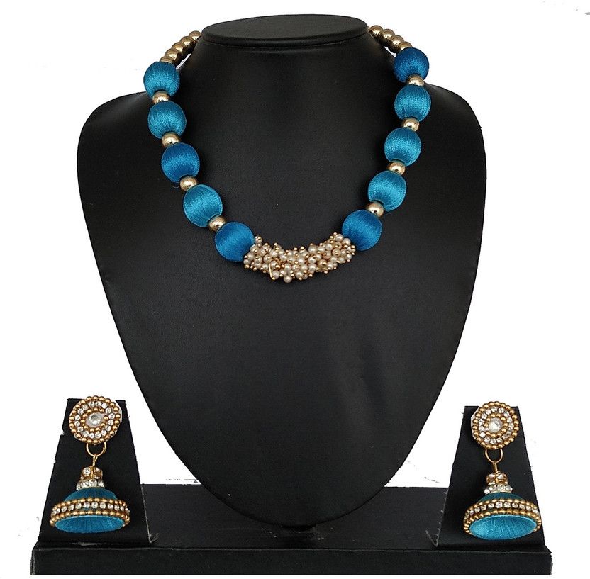 Dori Blue, White, Gold Jewel Set  (Pack of 1)