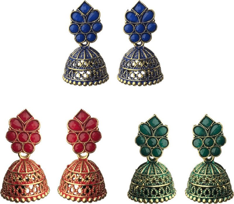 Stylish Combo Jhumka Earrings for Girls and Women Alloy Jhumki Earring
