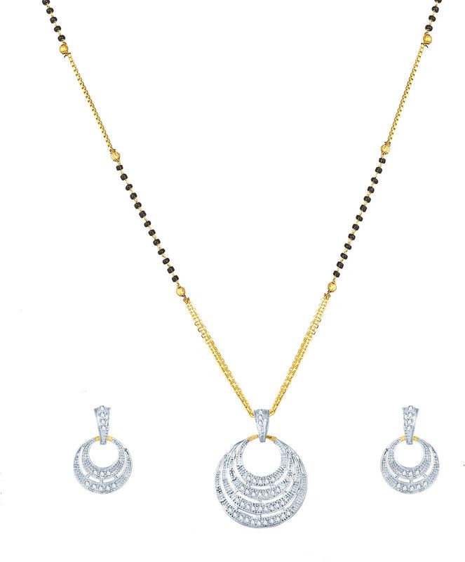 Metal, Alloy Gold-plated Gold, Black, Silver Jewel Set  (Pack of 1)