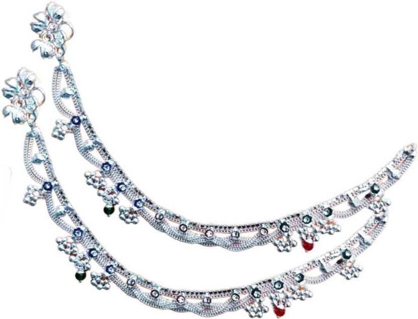 ASA jewellers Stainless Steel Anklet  (Pack of 2)