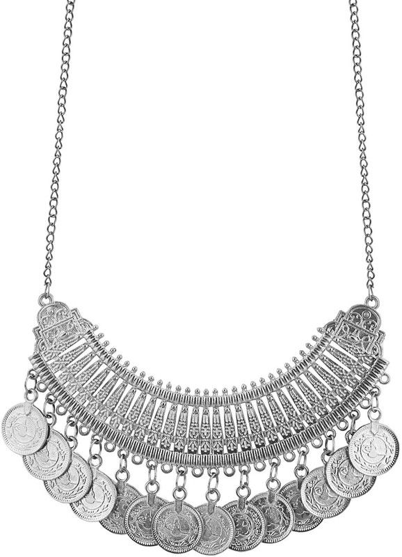 IDIZE SILVER COIN NECKLACE Silver Plated Silver Necklace