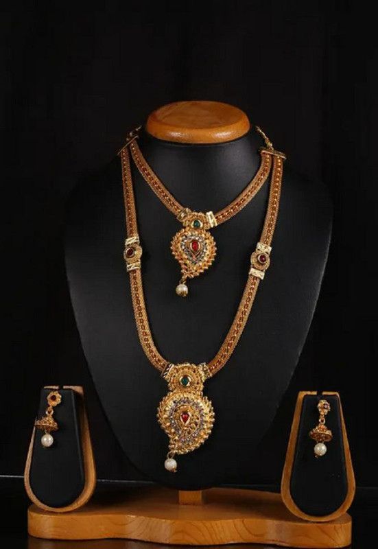 Brass, Copper Jewel Set  (Gold)