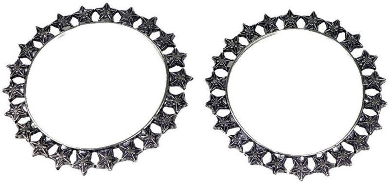 Alloy Silver Bangle  (Pack of 2)