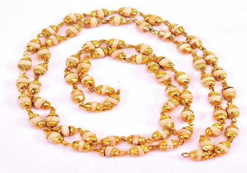 Spiritual Natural Tulsi cap Jaap Mala Wood Chain. Wood Chain