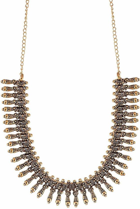 Beaded Chain Mala Gold-plated Plated Metal Choker