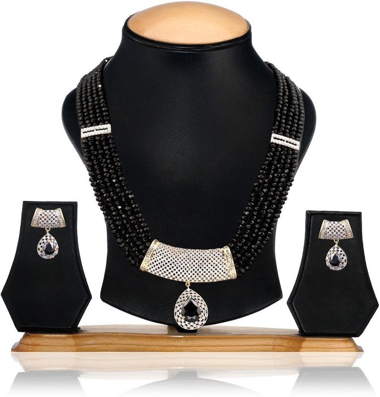 Silver, Alloy Gold-plated, Rhodium Multicolor Jewel Set  (Pack of 1)