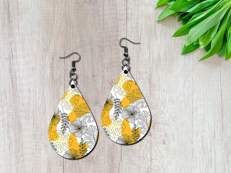 Earrings for Girls and Women Teardrop Design Wood Drops & Danglers