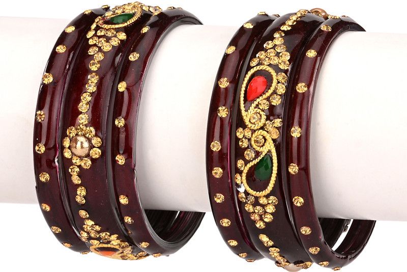 Glass Bangle  (Pack of 6)