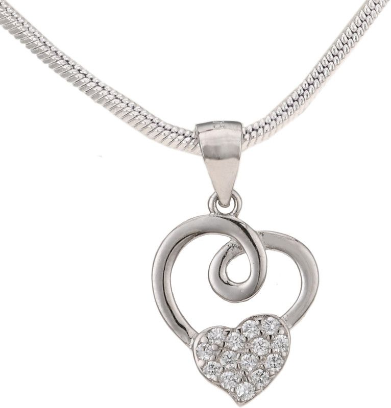 sterling silver two heart pendant Sterling Silver Zircon Sterling Silver Pendant