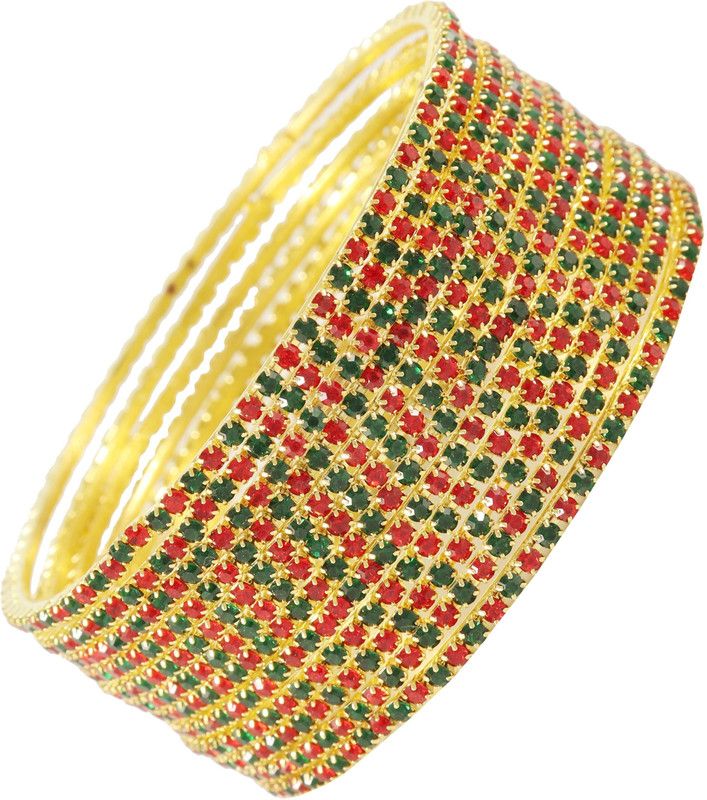 Metal Gold-plated Bangle Set  (Pack of 12)