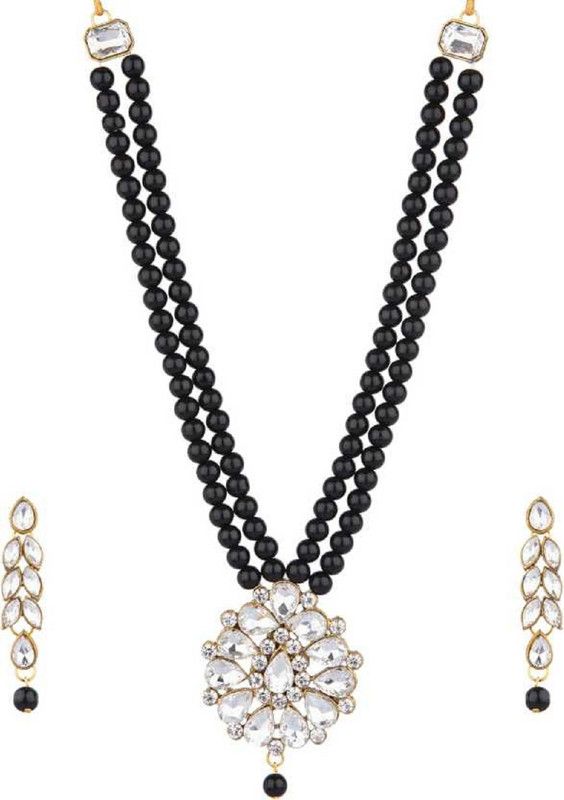 Alloy Copper Black Jewel Set  (Pack of 1)