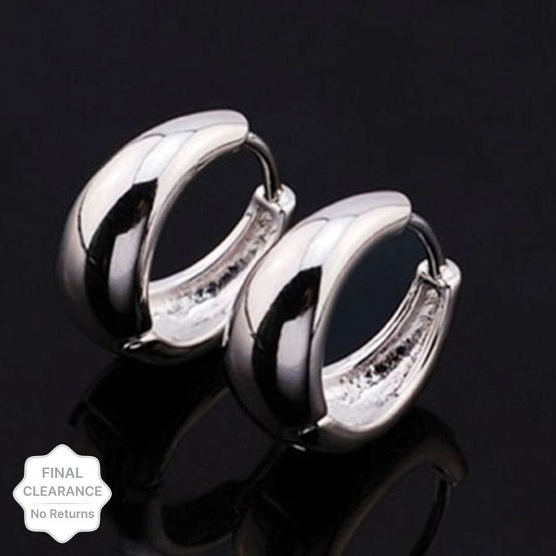 VellaFashion Silver Salman Khan Kundal Bali For Boys/Mens Alloy Stud Earring