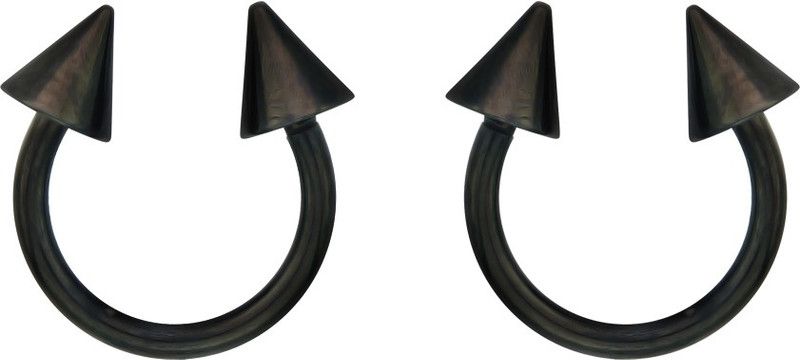 Pointed Bent Arrow Piercing Metal Hoop Earring