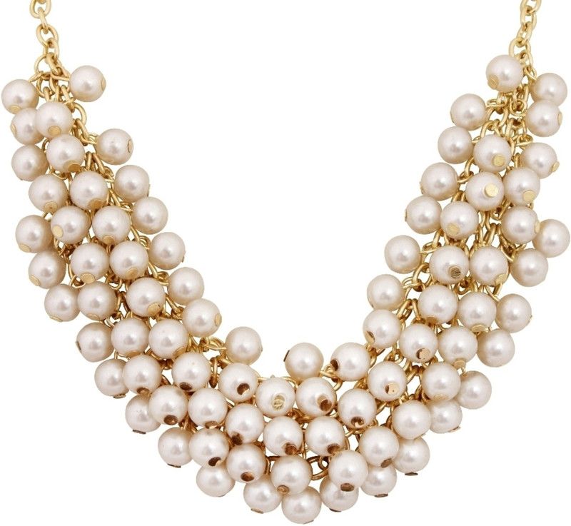 Embedded parls Alloy Necklace
