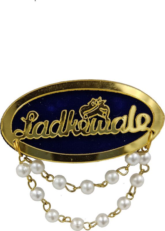 YaaYi Women's Metal Ladkiwale Brooch Pins Brooch  (Yellow)