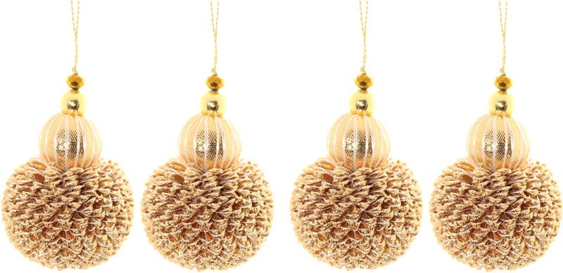 Fashionhaat Trendy and Trendy Rose Gold Moti Gotta Boll Handmade Latkan crafted with fabric best Suitable For Suit Sari Gown Duptta Blouse Lehenga ( Set of 2 Pairs) ( Rose Gold) Brooch  (Gold)