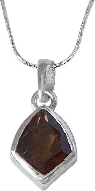 Smokey Delicate Kite - Kite Shaped Smokey Topaz and 925 Sterling Silver Pendant with 18 IN Chain (SDP530) Topaz Sterling Silver Pendant