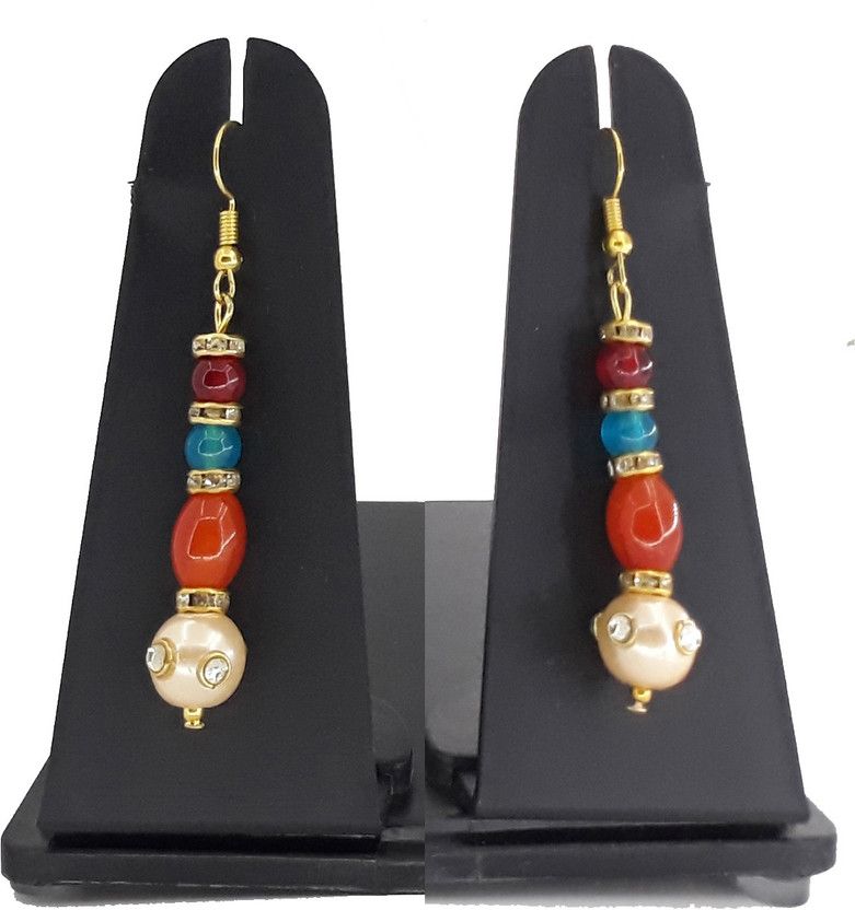 Multicolor Pearls Metal Drops & Danglers